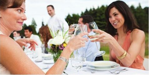 Guests enjoying a private event
