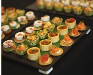 Canapés prepared for a private event